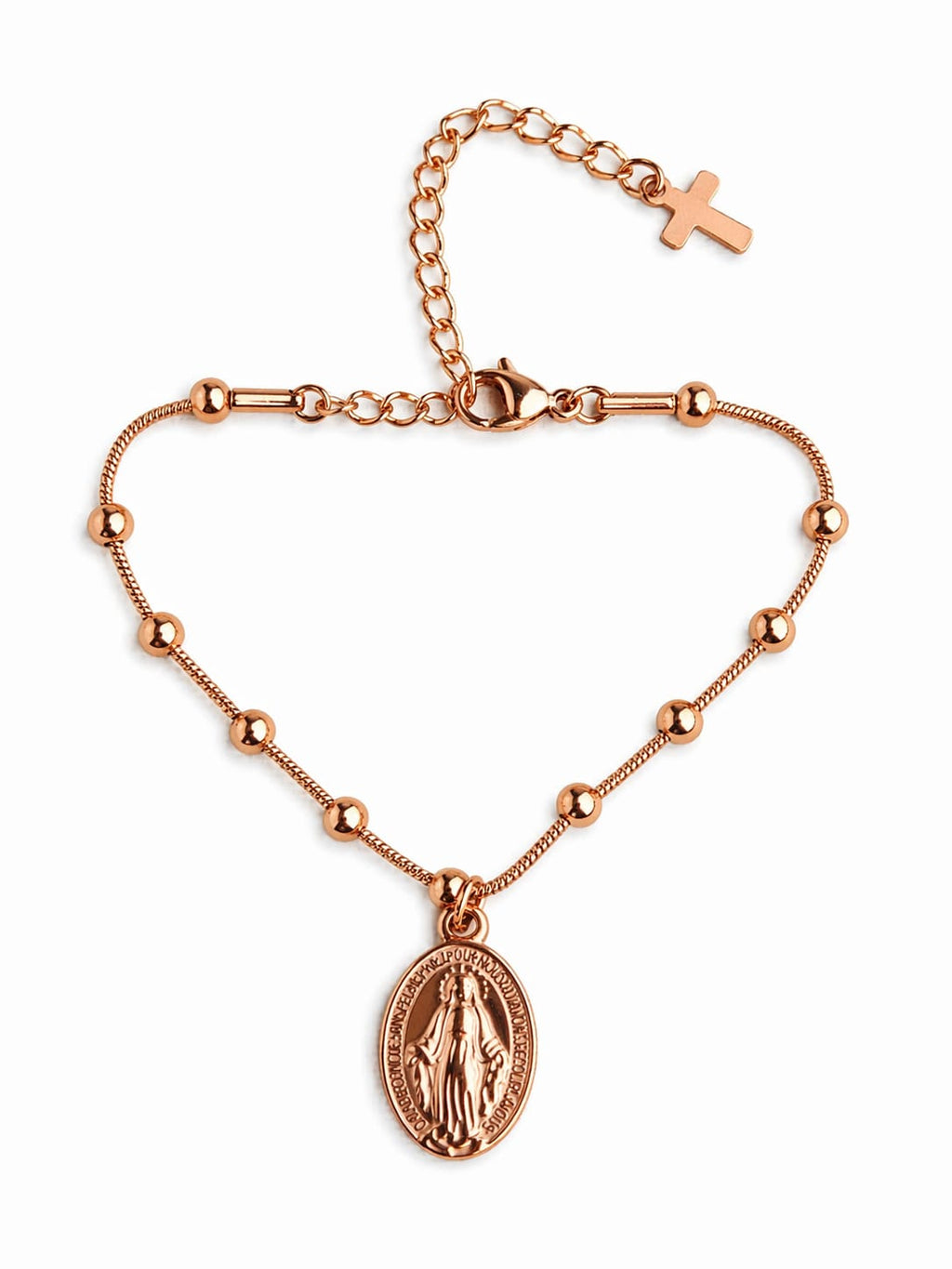Pulsera Acero Inoxidable Gold Pink Virgen