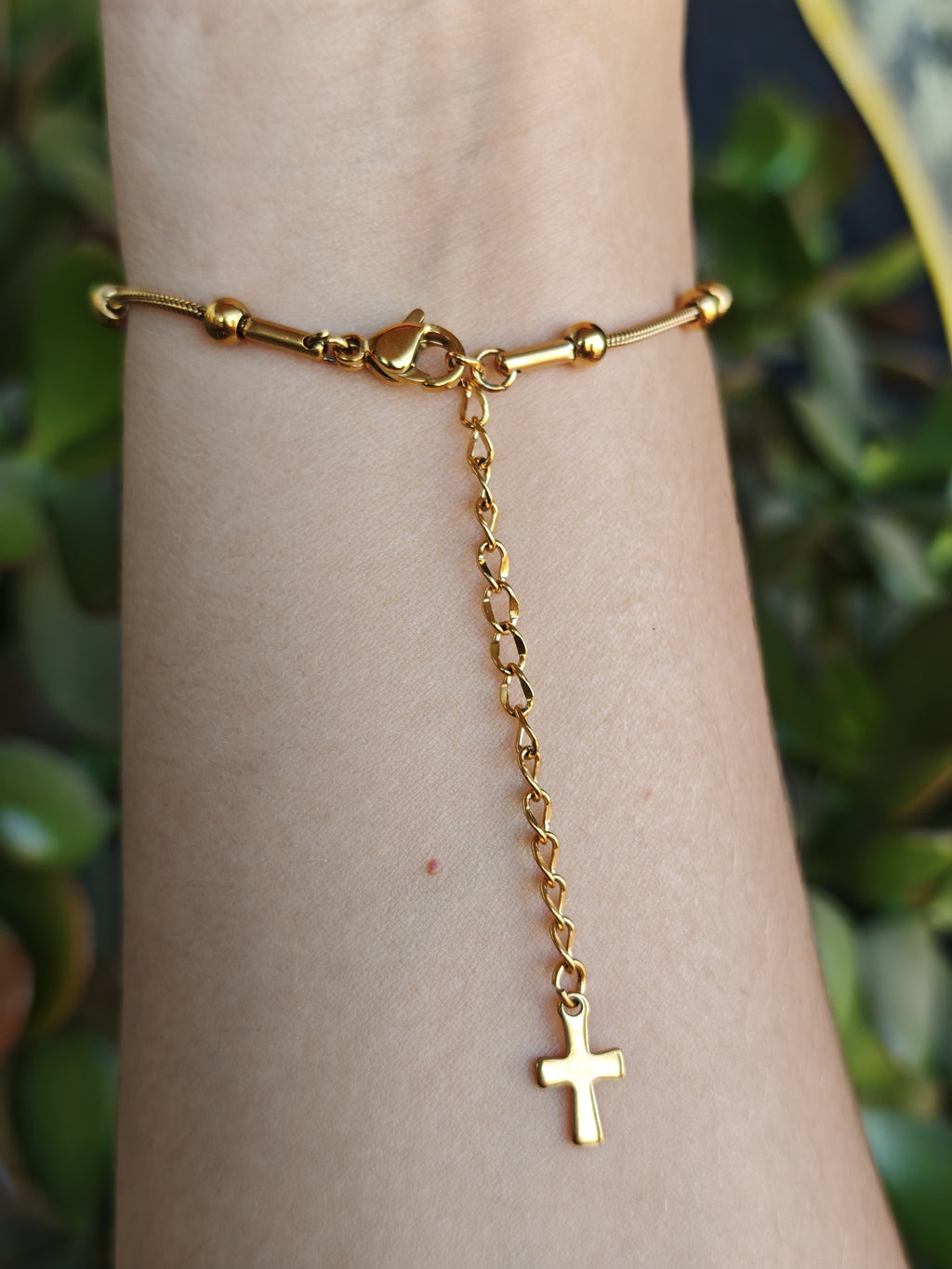 Pulsera Acero Inoxidable Gold Pink Virgen